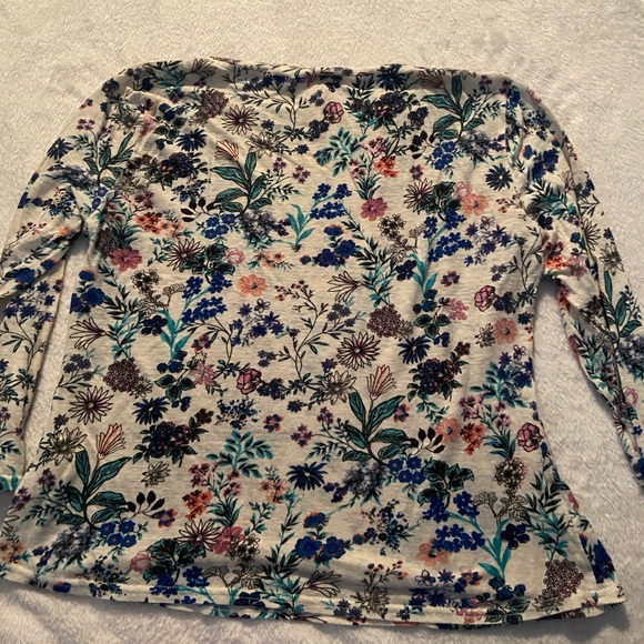 Rebecca Taylor linen floral 3/4 sleeve top - Picture 8 of 8